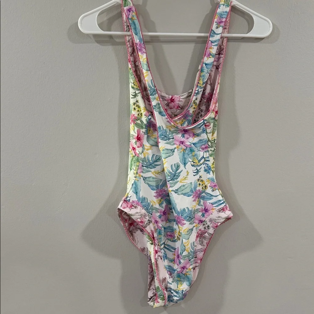 LoveShackFancy X Hurley reversible floral one piece bathing suit